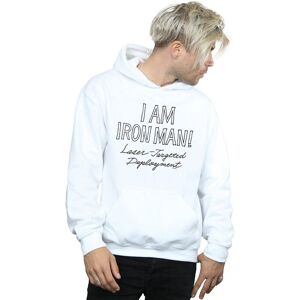 Marvel Men's I Am Iron Man Hoodie in White Size: Large White L Marvel Men's I Am Iron Man Hoodie in White Size: Large White L