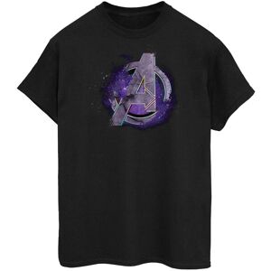 Avengers Endgame Men's Space Logo Cotton T-Shirt in Black Size: Medium Black M Avengers Endgame Men's Space Logo Cotton T-Shirt in Black Size: Medium Black M