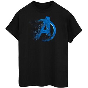 Avengers Endgame Men's Dusted Cotton Logo T-Shirt in Black Size: 4XL Black 4XL Avengers Endgame Men's Dusted Cotton Logo T-Shirt in Black Size: 4XL Black 4XL