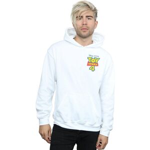 Disney Men's Toy Story 4 Logo Breast Print Hoodie in White Size: Small White S Disney Men's Toy Story 4 Logo Breast Print Hoodie in White Size: Small White S