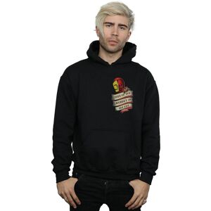 Marvel Men's Iron Man Tattoo Journey Breast Print Hoodie in Black Size: Medium Black M Marvel Men's Iron Man Tattoo Journey Breast Print Hoodie in Black Size: Medium Black M