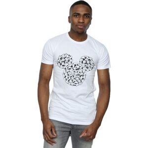 Disney Men's Mickey Mouse Head Of Hands T-Shirt in White Size: Large White L Disney Men's Mickey Mouse Head Of Hands T-Shirt in White Size: Large White L