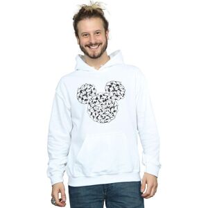 Disney Men's Mickey Mouse Head Of Hands Hoodie in White Size: Large White L Disney Men's Mickey Mouse Head Of Hands Hoodie in White Size: Large White L