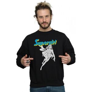 DC Comics Men's Supergirl Mono Action Pose Sweatshirt in Black Size: Small Black S DC Comics Men's Supergirl Mono Action Pose Sweatshirt in Black Size: Small Black S