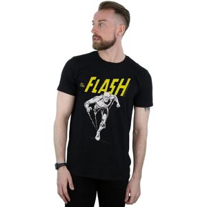 DC Comics Men's The Flash Mono Action Pose T-Shirt in Black Size: XL Black XL DC Comics Men's The Flash Mono Action Pose T-Shirt in Black Size: XL Black XL