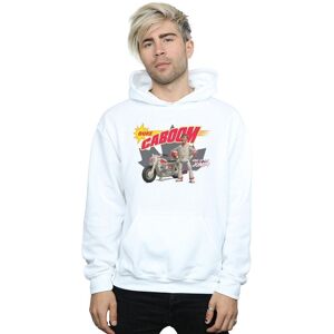 Disney Men's Toy Story 4 Duke Caboom King Of The Jump Hoodie in White Size: Medium White M Disney Men's Toy Story 4 Duke Caboom King Of The Jump Hoodie in White Size: Medium White M