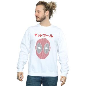 Marvel Men's Deadpool Seigaiha Head Sweatshirt in White Size: 4XL White 4XL Marvel Men's Deadpool Seigaiha Head Sweatshirt in White Size: 4XL White 4XL