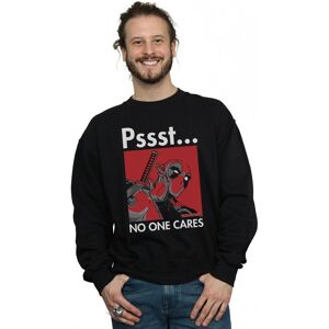 Marvel Men's Deadpool No One Cares Sweatshirt in Black Size: Small Black S Marvel Men's Deadpool No One Cares Sweatshirt in Black Size: Small Black S