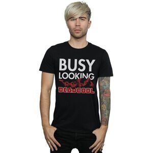 Marvel Men's Deadpool Busy Looking Deadcool T-Shirt in Black Size: Medium Black M Marvel Men's Deadpool Busy Looking Deadcool T-Shirt in Black Size: Medium Black M