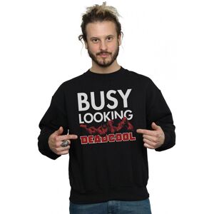 Marvel Men's Deadpool Busy Looking Deadcool Sweatshirt in Black Size: Small Black S Marvel Men's Deadpool Busy Looking Deadcool Sweatshirt in Black Size: Small Black S