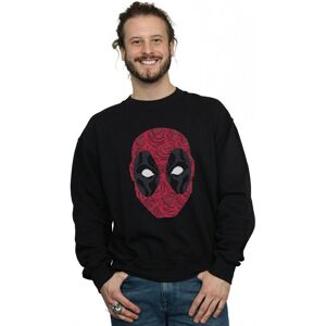 Marvel Men's Deadpool Head Of Roses Sweatshirt in Black Size: XL Black XL Marvel Men's Deadpool Head Of Roses Sweatshirt in Black Size: XL Black XL