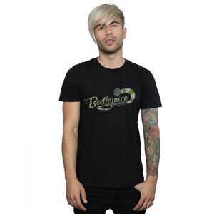 Beetlejuice Men's Sandworm Alt Logo T-Shirt in Black Size: 4XL Black 4XL Beetlejuice Men's Sandworm Alt Logo T-Shirt in Black Size: 4XL Black 4XL