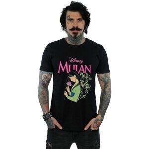 Disney Men's Mulan Pink Magnolia T-Shirt in Black Size: 4XL Black 4XL Disney Men's Mulan Pink Magnolia T-Shirt in Black Size: 4XL Black 4XL
