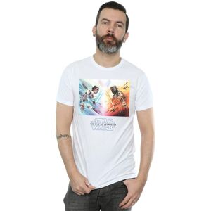 Disney Men's Star Wars The Rise Of Skywalker Battle Poster T-Shirt in White Size: 2XL White 2XL Disney Men's Star Wars The Rise Of Skywalker Battle Poster T-Shirt in White Size: 2XL White 2XL