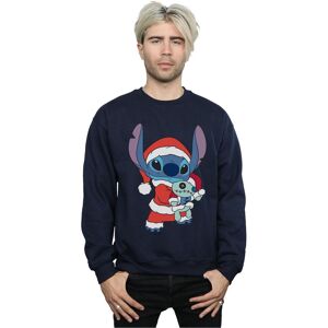 Disney Men's Lilo & Stitch Stitch Christmas Sweatshirt in Navy Size: 5XL Navy 5XL Disney Men's Lilo & Stitch Stitch Christmas Sweatshirt in Navy Size: 5XL Navy 5XL