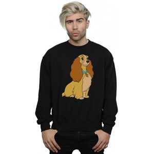 Disney Men's Lady & The Tramp Lady Spaghetti Heart Sweatshirt in Black Size: Medium Black M Disney Men's Lady & The Tramp Lady Spaghetti Heart Sweatshirt in Black Size: Medium Black M