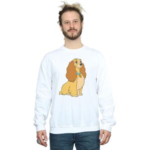 Disney Men's Lady & The Tramp Lady Spaghetti Heart Sweatshirt in White Size: 3XL White 3XL Disney Men's Lady & The Tramp Lady Spaghetti Heart Sweatshirt in White Size: 3XL White 3XL