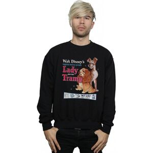 Disney Men's Lady & The Tramp Distressed Classic Poster Sweatshirt in Black Size: 3XL Black 3XL Disney Men's Lady & The Tramp Distressed Classic Poster Sweatshirt in Black Size: 3XL Black 3XL
