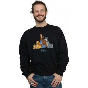 Disney Men's Lady & The Tramp Classic Group Sweatshirt in Black Size: 2XL Black 2XL Disney Men's Lady & The Tramp Classic Group Sweatshirt in Black Size: 2XL Black 2XL