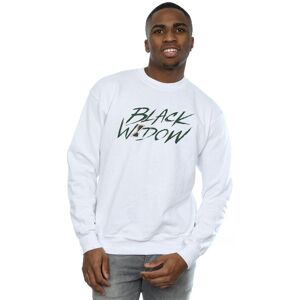Marvel Men's Black Widow Movie Alt Logo Sweatshirt in White Size: Medium White M Marvel Men's Black Widow Movie Alt Logo Sweatshirt in White Size: Medium White M