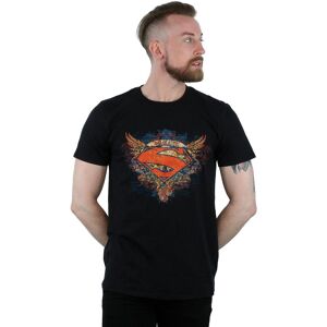 DC Comics Men's Superman Wings Shield T-Shirt in Black Size: 4XL Black 4XL DC Comics Men's Superman Wings Shield T-Shirt in Black Size: 4XL Black 4XL