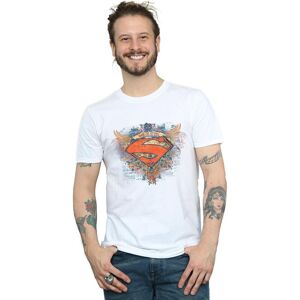DC Comics Men's Superman Wings Shield T-Shirt in White Size: Medium White M DC Comics Men's Superman Wings Shield T-Shirt in White Size: Medium White M