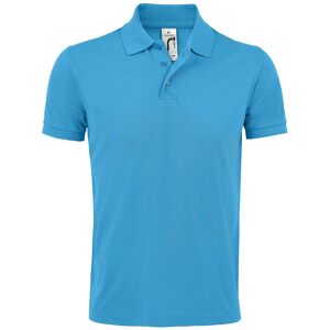 SOL'S Men's Prime Pique Plain Short Sleeve Polo Shirt in Aqua Size: 5XL Aqua 5XL SOL'S Men's Prime Pique Plain Short Sleeve Polo Shirt in Aqua Size: 5XL Aqua 5XL