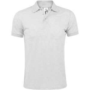 SOL'S Men's Prime Pique Plain Short Sleeve Polo Shirt in Grey Size: Small Grey S SOL'S Men's Prime Pique Plain Short Sleeve Polo Shirt in Grey Size: Small Grey S