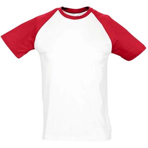 SOL'S Men's Funky Contrast Short Sleeve T-Shirt in White Size: 3XL White 3XL SOL'S Men's Funky Contrast Short Sleeve T-Shirt in White Size: 3XL White 3XL