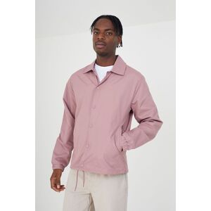 Brave Soul Men's Lightweight Coach Style Jacket in Pink Size: Small Pink S Brave Soul Men's Lightweight Coach Style Jacket in Pink Size: Small Pink S