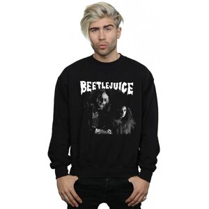 Beetlejuice Men's Monochrome Pair Sweatshirt in Black Size: XL Black XL Beetlejuice Men's Monochrome Pair Sweatshirt in Black Size: XL Black XL