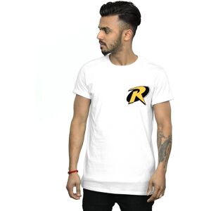 DC Comics Men's Batman Robin Logo T-Shirt in White Size: Medium White M DC Comics Men's Batman Robin Logo T-Shirt in White Size: Medium White M