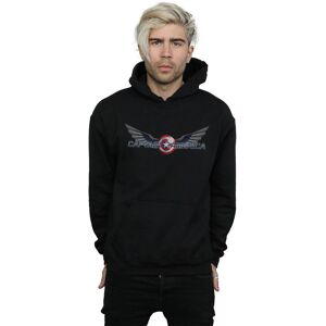 Marvel Men's Falcon & The Winter Soldier Captain America Logo Hoodie in Black Size: Medium Black M Marvel Men's Falcon & The Winter Soldier Captain America Logo Hoodie in Black Size: Medium Black M