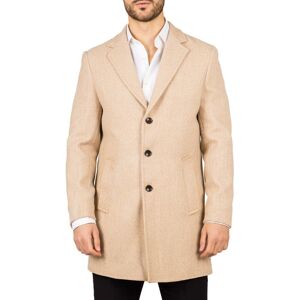 TruClothing Men's Notched Lapel Collar Wool Blend Overcoat Classic Trench Coat Winter Jacket in Beige Size: 5XL Beige 5XL TruClothing Men's Notched Lapel Collar Wool Blend Overcoat Classic Trench Coat Winter Jacket in Beige Size: 5XL Beige 5XL