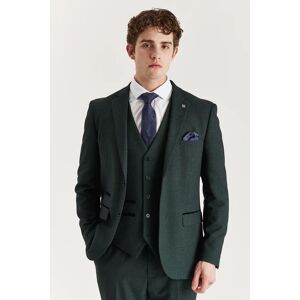 Paul Andrew Men's Regent 3 Piece Suit Prince Of Wales Check Tailored Fit Formal Dress in Green Size: 34R Green 34R Paul Andrew Men's Regent 3 Piece Suit Prince Of Wales Check Tailored Fit Formal Dress in Green Size: 34R Green 34R