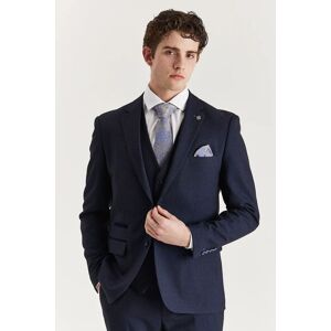 Paul Andrew Men's Regent Blazer Checked Classic Plaid Tailored Fit Jacket in Navy Size: 44R Navy 44R Paul Andrew Men's Regent Blazer Checked Classic Plaid Tailored Fit Jacket in Navy Size: 44R Navy 44R