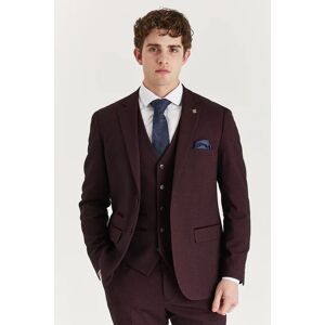 Paul Andrew Men's Regent Blazer Checked Classic Plaid Tailored Fit Jacket in Wine Size: 36R Wine 36R Paul Andrew Men's Regent Blazer Checked Classic Plaid Tailored Fit Jacket in Wine Size: 36R Wine 36R