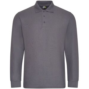 PRO RTX Men's Pro Piqué Long-Sleeved Polo Shirt in Light Grey Size: 3XL Light Grey 3XL PRO RTX Men's Pro Piqué Long-Sleeved Polo Shirt in Light Grey Size: 3XL Light Grey 3XL