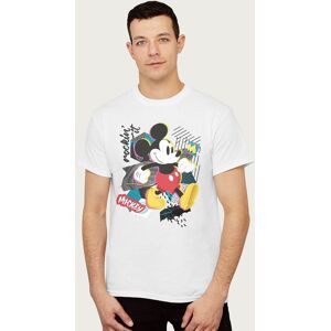 Disney Men's Mickey Mouse Rockin It Retro T-Shirt in White Size: 2XL White 2XL Disney Men's Mickey Mouse Rockin It Retro T-Shirt in White Size: 2XL White 2XL