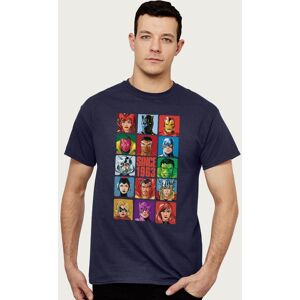 Marvel Men's Avengers Headshot Tiles Since 1963 T-Shirt in Navy Size: Medium Navy M Marvel Men's Avengers Headshot Tiles Since 1963 T-Shirt in Navy Size: Medium Navy M