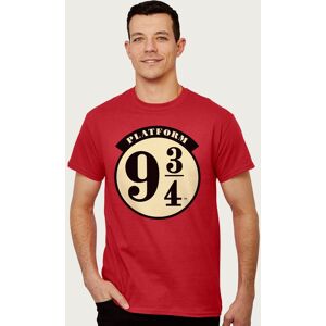 Harry Potter Men's Platform Nine & Three Quarters T-Shirt in Red Size: 2XL Red 2XL Harry Potter Men's Platform Nine & Three Quarters T-Shirt in Red Size: 2XL Red 2XL