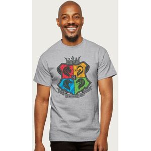 Harry Potter Men's Hogwarts School Of Witchcraft & Wizardry Mascots T-Shirt in Mid Grey Size: Small Mid Grey S Harry Potter Men's Hogwarts School Of Witchcraft & Wizardry Mascots T-Shirt in Mid Grey Size: Small Mid Grey S