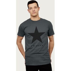 David Bowie Men's Blackstar Album Cover T-Shirt in Dark Grey Size: Medium Dark Grey M David Bowie Men's Blackstar Album Cover T-Shirt in Dark Grey Size: Medium Dark Grey M