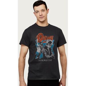 David Bowie Men's 1972 World Tour T-Shirt in Black Size: Small Black S David Bowie Men's 1972 World Tour T-Shirt in Black Size: Small Black S