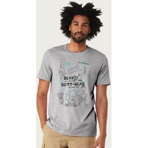 Beavis and Butthead Men's The Earth Sucks Mixed Designs T-Shirt in Mid Grey Size: Large Mid Grey L Beavis and Butthead Men's The Earth Sucks Mixed Designs T-Shirt in Mid Grey Size: Large Mid Grey L