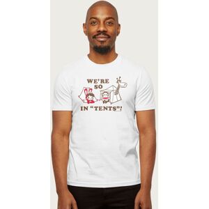 Paul Frank Men's Julius The Monkey & Co Camping We're So In Tents T-Shirt in White Size: Small White S Paul Frank Men's Julius The Monkey & Co Camping We're So In Tents T-Shirt in White Size: Small White S