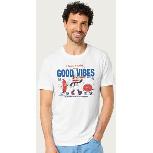 Paul Frank Men's Diner Julius Monkey Serving Good Vibes T-Shirt in White Size: Medium White M Paul Frank Men's Diner Julius Monkey Serving Good Vibes T-Shirt in White Size: Medium White M