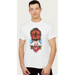 Stranger Things Men's Henry Creel Vecna One Rose Tattoo T-Shirt in White Size: 2XL White 2XL Stranger Things Men's Henry Creel Vecna One Rose Tattoo T-Shirt in White Size: 2XL White 2XL
