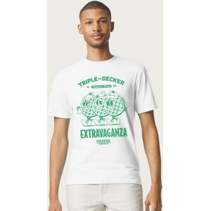 Stranger Things Men's Hopper's Waffle Extravaganza Triple Decker T-Shirt in White Size: 2XL White 2XL Stranger Things Men's Hopper's Waffle Extravaganza Triple Decker T-Shirt in White Size: 2XL White 2XL