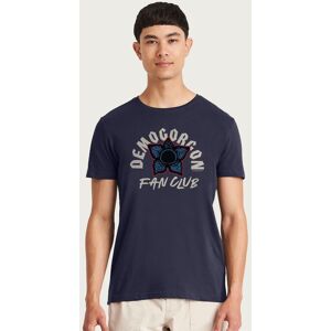 Stranger Things Men's Demogorgon Face Fan Club T-Shirt in Navy Size: Large Navy L Stranger Things Men's Demogorgon Face Fan Club T-Shirt in Navy Size: Large Navy L